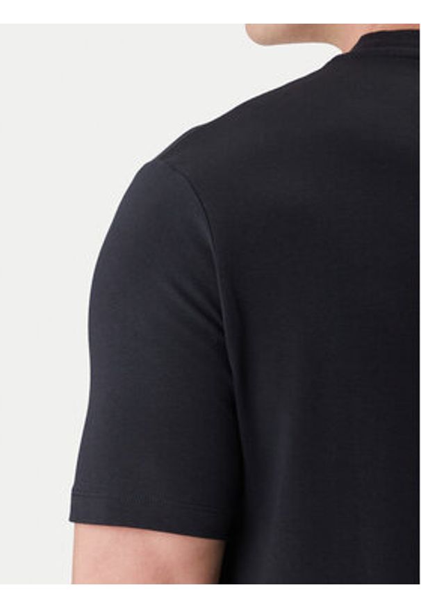 Karl Lagerfeld - KARL LAGERFELD T-Shirt 755034 562235 Granatowy Regular Fit. Typ kołnierza: dekolt w karo. Kolor: niebieski. Materiał: bawełna
