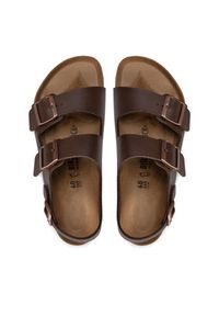 Birkenstock Sandały Milano 034701 Brązowy. Kolor: brązowy. Materiał: skóra