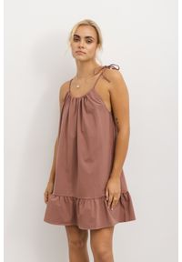 SUKIENKA DEMI KONIAK One size - Flawless. Okazja: na plażę. Typ kołnierza: dekolt halter. Typ sukienki: proste. Styl: wakacyjny, klasyczny. Długość: mini