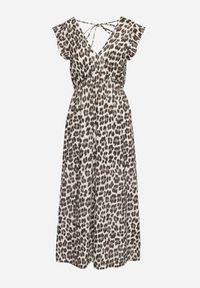 Born2be - Brązowa Bawełniana Sukienka Boho Wiązana z Tyłu Brynivia. Okazja: na co dzień, na spacer. Kolor: brązowy. Materiał: bawełna. Długość rękawa: krótki rękaw. Typ sukienki: proste. Styl: boho #4