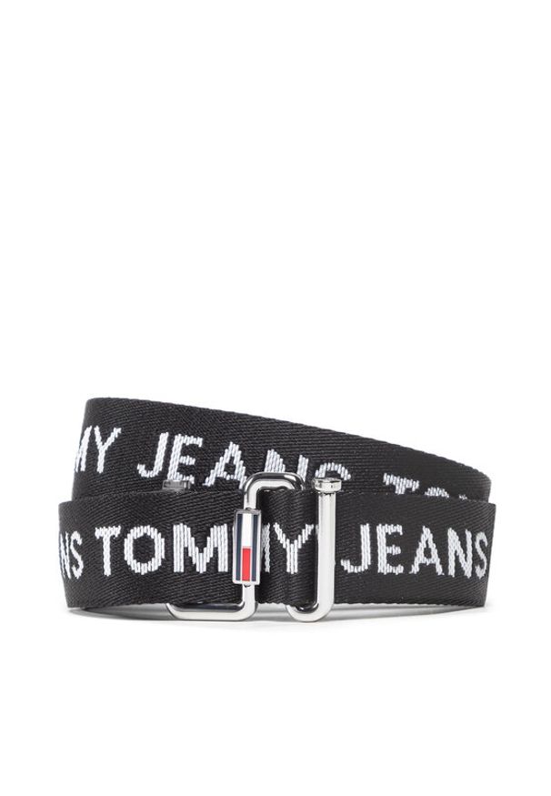 Tommy Jeans Pasek Damski Tjw Essential Webbing Belt AW0AW11650 Czarny. Kolor: czarny. Materiał: materiał