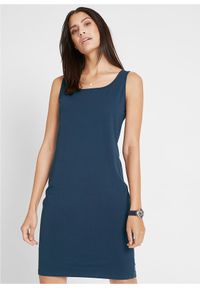 bonprix - Sukienka shirtowa (2 szt.). Kolor: niebieski