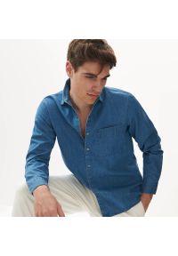 Reserved - Jeansowa koszula - Niebieski. Kolor: niebieski. Materiał: jeans