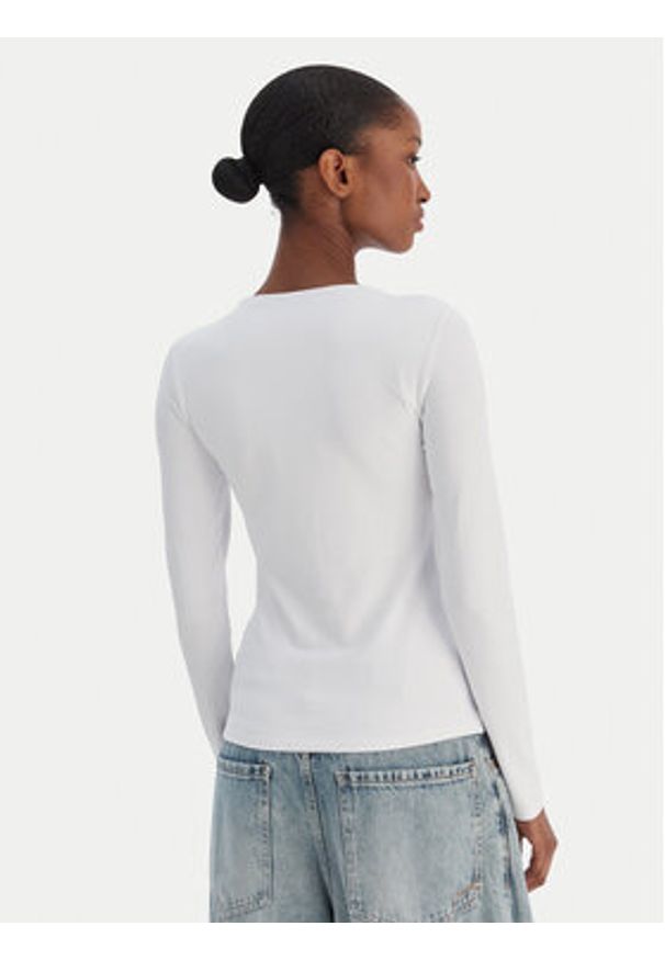 Hugo - HUGO Bluzka Dasiia 50545208 Biały Slim Fit. Kolor: biały. Materiał: syntetyk