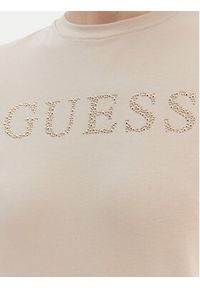 Guess T-Shirt V6RI20 J1314 Beżowy Regular Fit. Kolor: beżowy. Materiał: bawełna #4