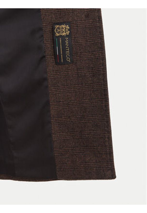 Marella Marynarka Quieto 2625916031 Brązowy ciemny Regular Fit. Kolor: brązowy. Materiał: syntetyk