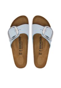 Birkenstock Klapki Madrid Big Buckle 1031798 Błękitny. Kolor: niebieski. Materiał: nubuk, skóra #2