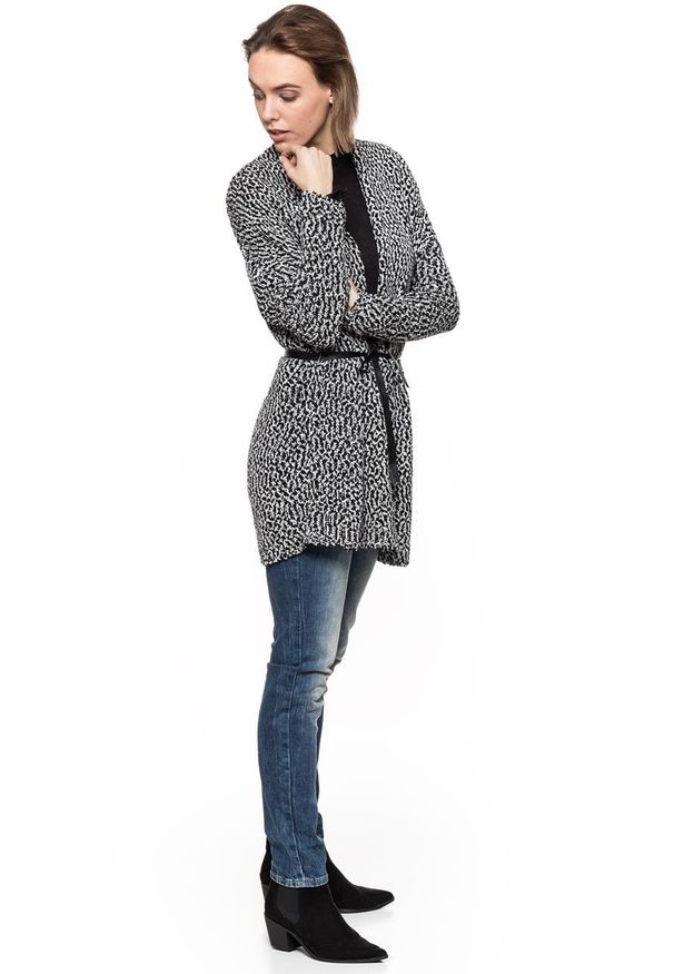 Tom Tailor - DAMSKI SWETER TOM TAILOR TWO COLORED CARDIGAN. Wzór: melanż