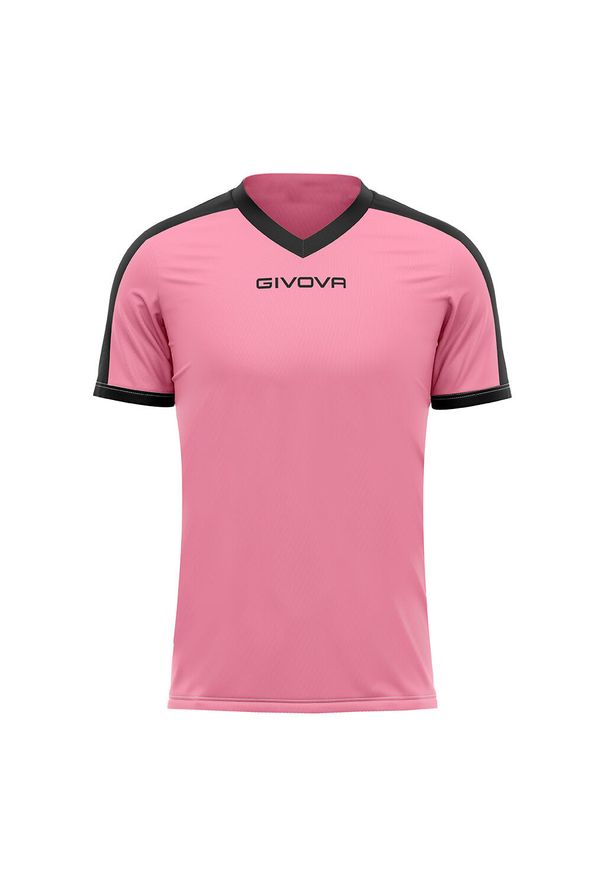 Koszulka piłkarska dla dorosłych Givova Revolution Interlock. Kolor: wielokolorowy, różowy, czarny. Sport: piłka nożna