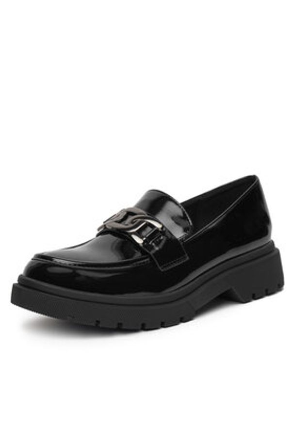 DeeZee Loafersy LZ24-01 Czarny. Kolor: czarny. Materiał: materiał, syntetyk