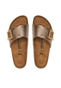 Birkenstock Klapki Catalina Cushion Buckle 1029416 Brązowy. Kolor: brązowy. Materiał: skóra