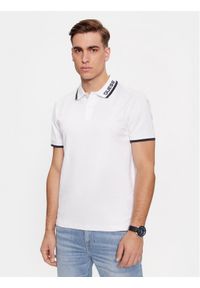 Guess Polo Lyle M4RP60 K7O64 Biały Slim Fit. Typ kołnierza: polo. Kolor: biały. Materiał: bawełna