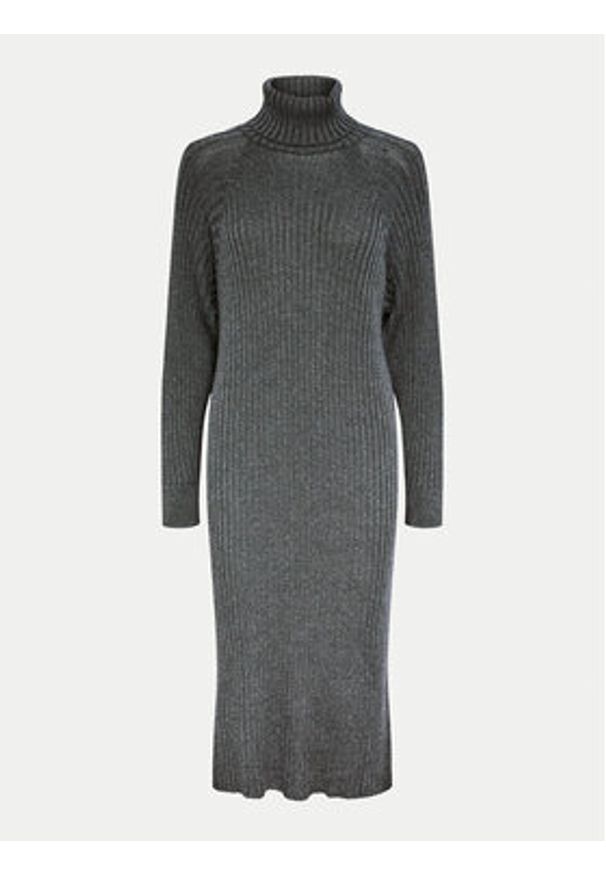 YAS Sukienka dzianinowa Mavi 26028660 Szary Regular Fit. Kolor: szary. Materiał: syntetyk