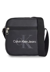 Calvin Klein Jeans Saszetka Monogram Soft Sq Camerabag18 K50K511826 Czarny. Kolor: czarny. Materiał: skóra