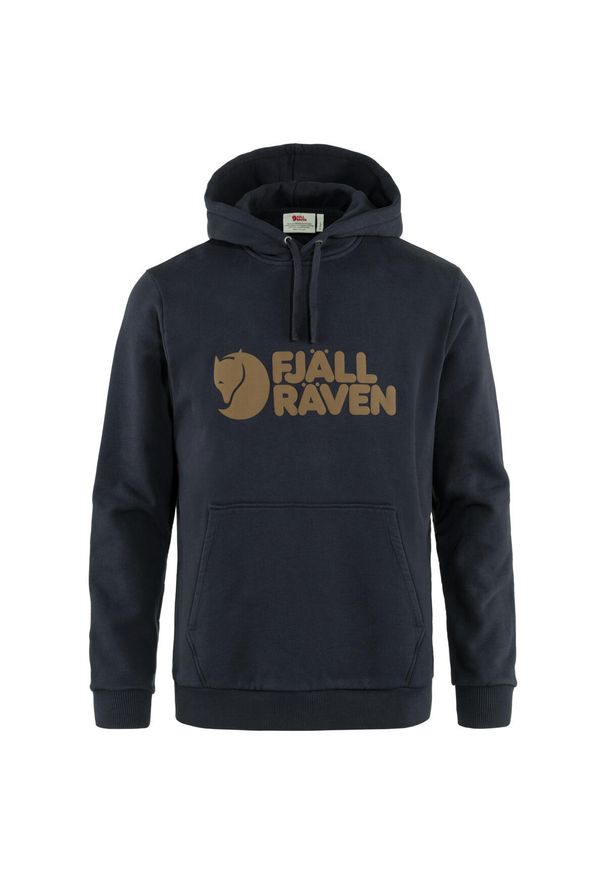 Fjällräven - Bluza z kapturem męska Fjallraven Fjallraven Logo Hoodie. Typ kołnierza: kaptur. Kolor: niebieski. Materiał: dresówka