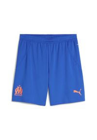Puma - Męskie szorty Olympique Marsylia 24/25 PUMA Racing Blue Fluro Orange Pes. Kolor: pomarańczowy, niebieski, żółty, wielokolorowy