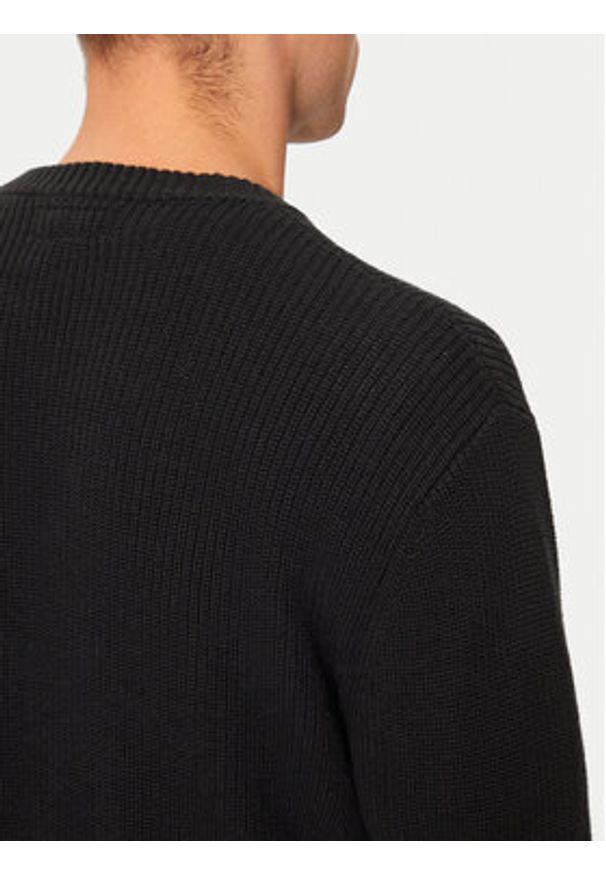 Guess Jeans Sweter M4BR30 Z3HM1 Czarny Regular Fit. Kolor: czarny. Materiał: bawełna