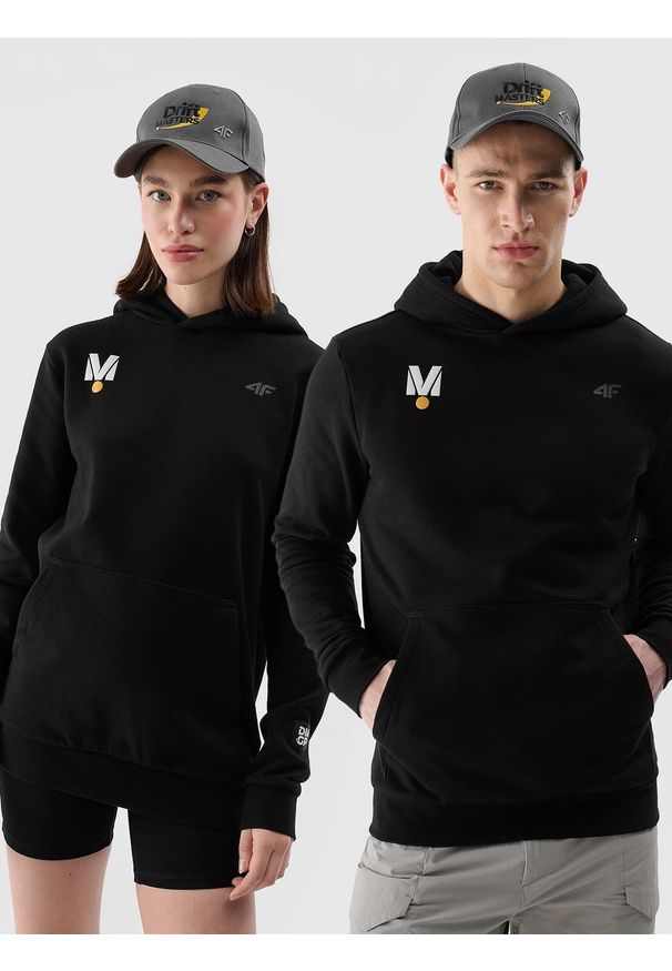 4f - 4F Bluza dresowa nierozpinana z kapturem uniseks 4F x Drift Masters - czarna XXL. Okazja: na co dzień. Typ kołnierza: kaptur. Kolor: czarny. Materiał: dresówka. Styl: sportowy, casual
