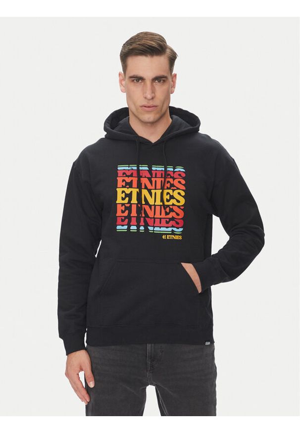 Etnies Bluza Retro Stack 4130004134 Czarny Regular Fit. Kolor: czarny. Materiał: bawełna. Styl: retro