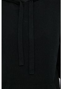 BOSS - Boss Sweter wełniany 50463945 damski kolor czarny. Typ kołnierza: kaptur. Kolor: czarny. Materiał: wełna. Długość rękawa: długi rękaw. Długość: długie #4