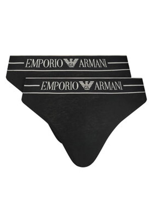 Emporio Armani Underwear Komplet 2 par fig klasycznych EW000403 AF10881 MC005 Czarny. Kolor: czarny. Materiał: bawełna