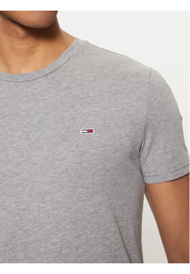 Tommy Jeans T-Shirt Jaspe DM0DM20363 Szary Slim Fit. Kolor: szary. Materiał: bawełna