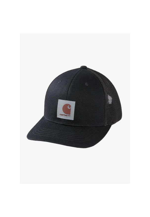 Czapka z daszkiem Carhartt Twill Mesh-Back Logo Patch Cap - black. Kolor: czarny. Materiał: mesh