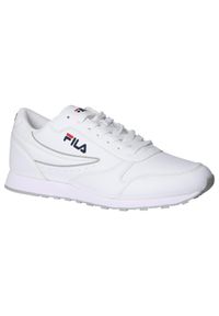 Buty do chodzenia męskie Fila Orbit. Zapięcie: sznurówki. Kolor: biały. Materiał: tkanina, materiał, skóra, syntetyk. Szerokość cholewki: normalna. Sport: turystyka piesza