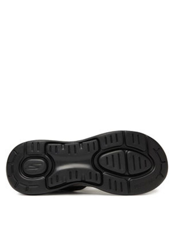 skechers - Skechers Sandały Go Walk Arch Fit Sandal-Polished 140264/BBK Czarny. Kolor: czarny. Materiał: materiał