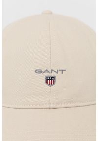 GANT - Gant Czapka 9900042 kolor beżowy gładka. Kolor: beżowy. Wzór: gładki #2