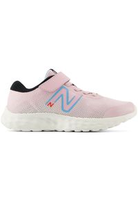 Buty dziecięce New Balance PA520RS8 – różowe. Kolor: różowy. Materiał: guma, syntetyk, materiał. Szerokość cholewki: normalna. Sport: bieganie #1