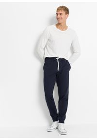 bonprix - Spodnie sportowe z kontrastowymi detalami (2 pary). Kolor: czarny. Styl: sportowy #3