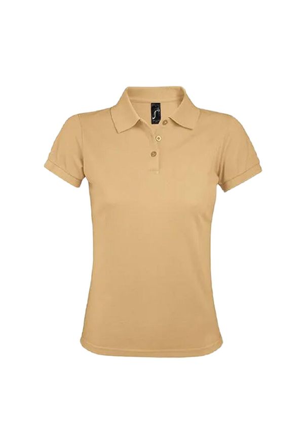 SOL'S - Damska Koszulka Polo Prime. Typ kołnierza: polo. Kolor: beżowy