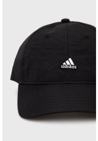 Adidas - adidas czapka HA5540 kolor czarny gładka. Kolor: czarny. Materiał: włókno, materiał. Wzór: gładki