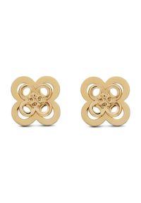 Tory Burch Kolczyki Kira Clover Stacked Stud 153719 Złoty. Materiał: metalowe. Kolor: złoty