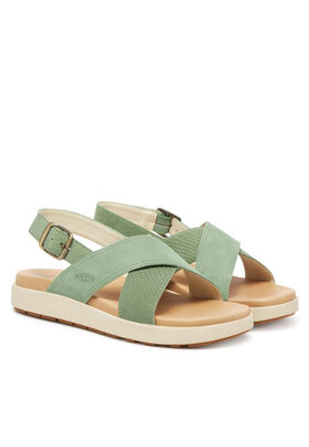 keen - Keen Sandały Elle Luxe Cross Strap 1030525 Zielony. Kolor: zielony. Materiał: nubuk, skóra