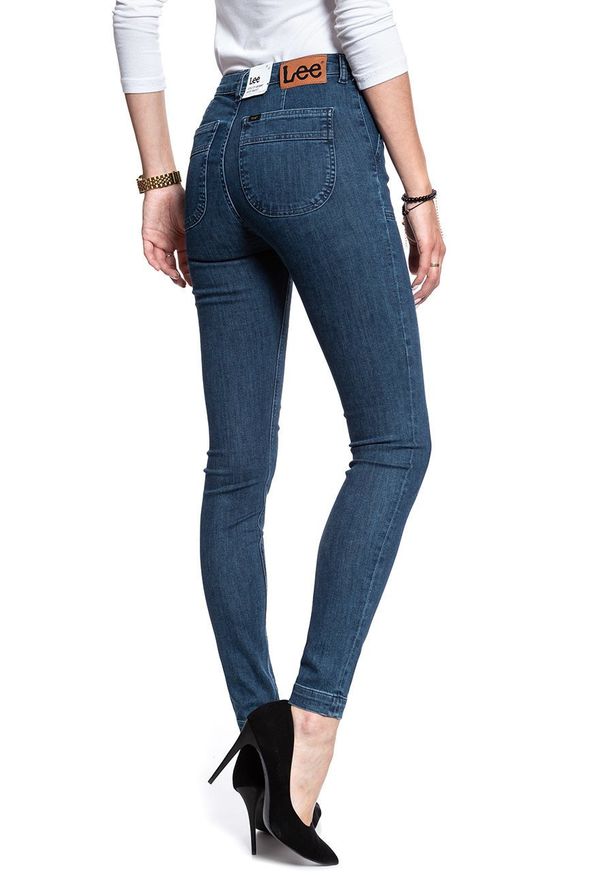 Lee - SPODNIE DAMSKIE LEE UTILITY SCARLETT HIGH DARK FOAM L31WMHGT 112107318
