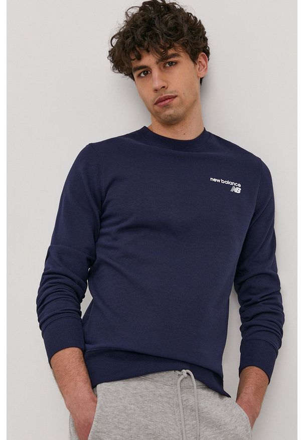 New Balance - Bluza. Okazja: na co dzień. Kolor: niebieski. Styl: casual