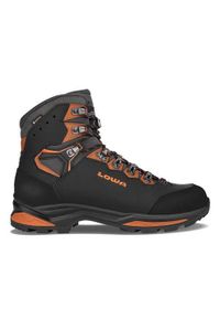 Buty trekkingowe męskie Lowa Camino Evo Gtx. Wysokość cholewki: za kostkę. Zapięcie: sznurówki. Kolor: czarny. Materiał: guma, skóra, tkanina, materiał, syntetyk. Szerokość cholewki: normalna