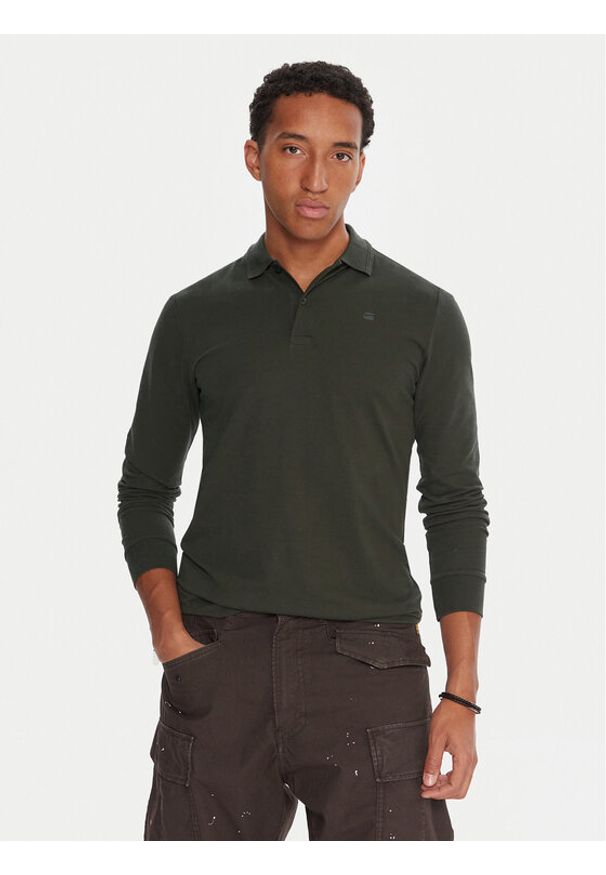 G-Star RAW - G-Star Raw Polo Dunda D27683-5864 Szary Slim Fit. Typ kołnierza: polo. Kolor: szary. Materiał: bawełna