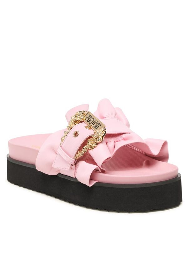 Klapki Versace Jeans Couture. Kolor: różowy