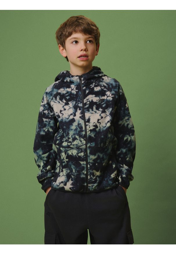 4f - 4F Polar regular z kapturem chłopięcy - multikolor 128 (7-8 lat). Typ kołnierza: kaptur. Kolor: wielokolorowy. Materiał: polar. Długość rękawa: raglanowy rękaw. Sezon: lato. Sport: turystyka piesza