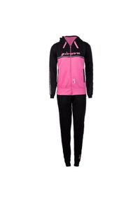 Givova - Damski dres 101 z polaru z paskiem i kapturem — Warehouse 4, 2XS, szary. Kolor: wielokolorowy, szary, fioletowy. Materiał: polar, dresówka #1