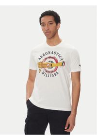 Aeronautica Militare T-Shirt 251TS2414J641 Biały Regular Fit. Kolor: biały. Materiał: bawełna
