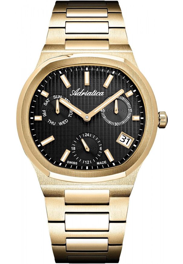 Zegarek Adriatica Zegarek męski Adriatica A8349.1114QF złoty. Kolor: złoty