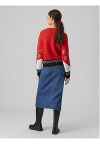 Vero Moda Sweter 10292664 Czerwony Regular Fit. Kolor: czerwony. Materiał: syntetyk #2