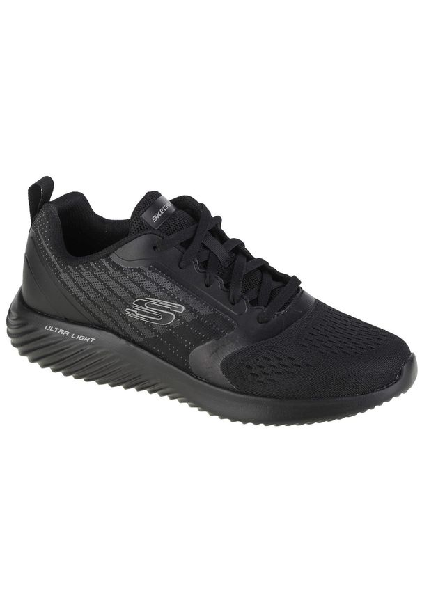 skechers - Buty sportowe Sneakersy męskie, Skechers Bounder Verkona. Kolor: czarny. Sport: turystyka piesza