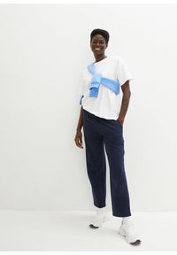 bonprix - T-shirt oversize z czystej, grubej bawełny organicznej. Kolor: biały. Materiał: bawełna #3