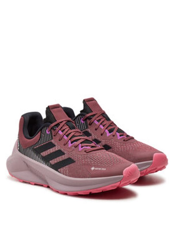 Adidas - adidas Buty do biegania Terrex Soulstride Flow Gtx GORE-TEX JI1672 Brązowy. Kolor: brązowy. Materiał: materiał, mesh. Technologia: Gore-Tex. Model: Adidas Terrex