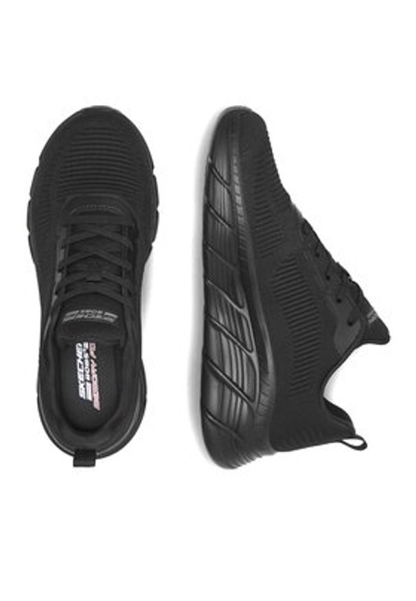 skechers - Skechers Sneakersy 117385 BBK Czarny. Kolor: czarny. Materiał: materiał